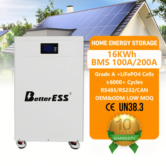 BetterESS 51.2V 314Ah 16KWh LiFePO4 Mobile ESS With Active Balancer for Home Energy Storage