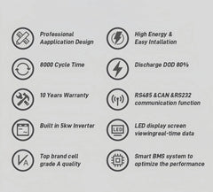 48V Sodium-ion All-in-one Machine 10kWh 200Ah Lifepo4 Battery Pack Solar Home Energy Storage Battery