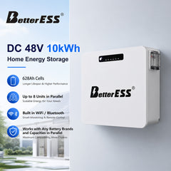 48V 628Ah 10kWh LiFePO4 Wall Mount Battery for Home Energy Storage with WiFi & Bluetooth