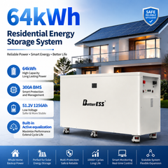 BetterESS 51.2V 1256Ah 64KWh LiFePO4 Mobile ESS with EVE 628Ah Cells, 300A BMS & Active Balancer for Home Energy Storage