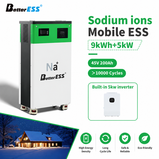 45V 9kWh 200Ah All-in-One Natrium-Ionen-Batterie Solar-Heimenergiespeichersystem