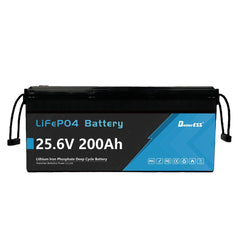 24V 200Ah LiFePO4 Battery Built-in 200A BMS with Bluetooth, Self-heating and Active Balancer