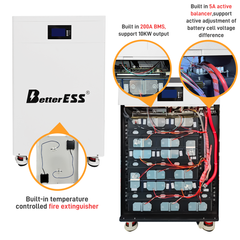 (EU Stock) BetterESS 51.2V 300Ah 15KWh LiFePO4 Mobile ESS With Active Balancer for Home Energy Storage