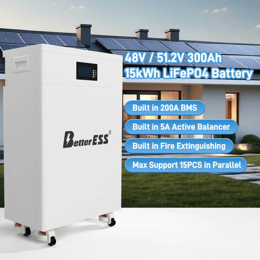 48V 51.2V 300Ah 15kWh LiFePO4 Mobile ESS With Active Balancer For Home Energy Storage System-Backup Power