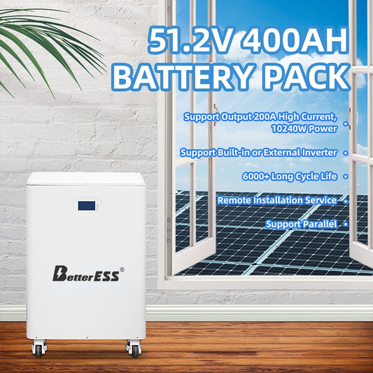 51.2V 400Ah 200A 20KWH Lithium Energy Storage Battery Support Parallel