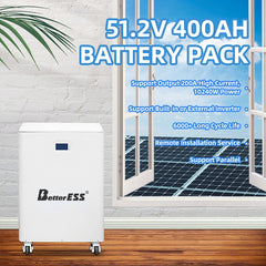 51.2V 400Ah 200A 20KWH Lithium Energy Storage Battery Support Parallel