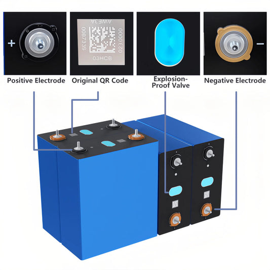 GOTION 340Ah LiFePO4 3.2V Grade A Battery Cells For Solar Storage, RV, EV, PV
