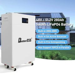 48V 51.2V 280Ah 14KWh LiFePO4 Mobile ESS With Active Balancer for Home Energy Storage