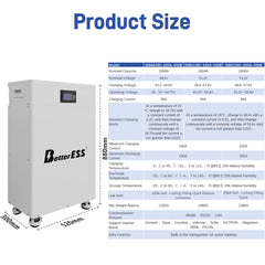 48V 51.2V 280Ah 14KWh LiFePO4 Mobile ESS With Active Balancer for Home Energy Storage