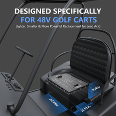 BetterESS 48V 105AH Lithium Golf Cart Battery, 100A BMS, 4000+ Cycles LiFePO4 Battery