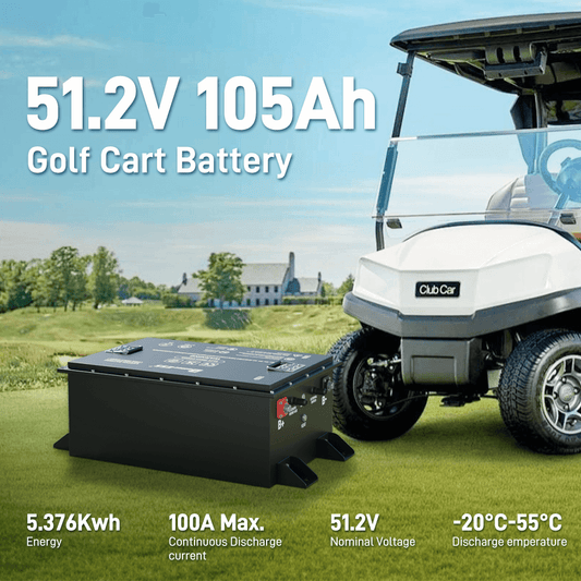 BetterESS 48V 105AH Lithium Golf Cart Battery, 100A BMS, 4000+ Cycles LiFePO4 Battery