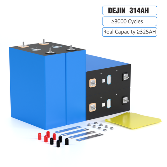 DEJIN 314Ah LiFePO4 Battery Cells - High quality Grade A+ with QR Code