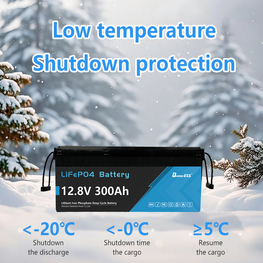 12V 300Ah LiFePO4 Battery Built-in 200A BMS with Bluetooth