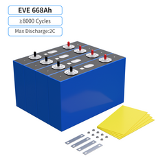 EVE 3.2V 668Ah LF668 LiFePO4 Battery Cell - Brand New Grade A with QR Code
