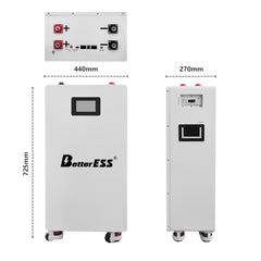 48V 16S 280Ah-314Ah DIY Vertical JK Box Battery Kits with JK Inverter 200A BMS and Wheels