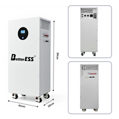 New 16kWh All-in-One LiFePO4 Home Battery Storage System | Built-in 5kW Inverter, 120A Active Balancing BMS, Bluetooth & APP