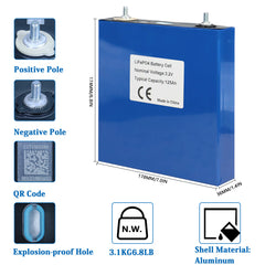 CALB 125Ah LiFePO4 Battery Cells - Brand New Grade A with QR Code