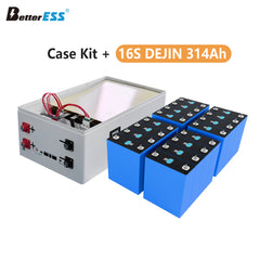 48V 16S 280Ah-314Ah DIY Vertical JK Box Battery Kits with JK Inverter 200A BMS and Wheels