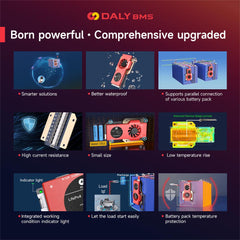 Daly Smart BMS Lifepo4 100A-400A for 12.8V 24V 48V Lifepo4 Battery