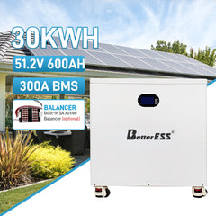 BetterESS 48V 51.2V 600Ah 30KWh LiFePO4 Mobile ESS With Active Balancer for Home Energy Storage System