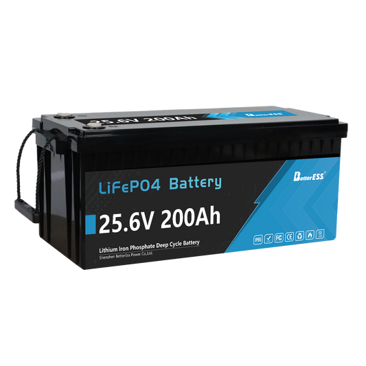 24V 200Ah LiFePO4 Battery Built-in 200A BMS with Bluetooth, Self-heating and Active Balancer