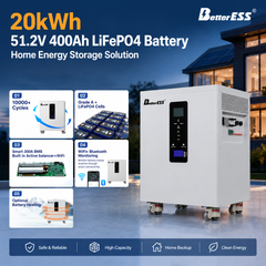 51.2V 400Ah 20kWh All-in-one Mobile ESS Built-in 10kW or 12KW Hybrid off-grid Three Phase Inverter 380V/400V,300A BMS,Equalization Module