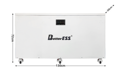 BetterESS 51.2V 1256Ah 64KWh LiFePO4 Mobile ESS with EVE 628Ah Cells, 300A BMS & Active Balancer for Home Energy Storage