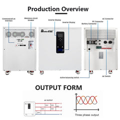 51.2V 560Ah 28kwh Three-phase All in One AC380V With 12kw Inverter Home Energy Storage System
