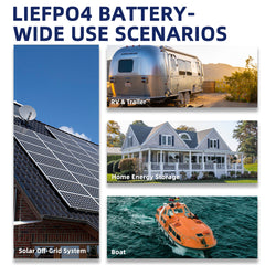 12V 200Ah LiFePO4 Battery Built-in 200A BMS with Bluetooth