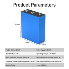 Hithium 280Ah 3.2V LiFePO4 Cells - Brand New Grade A with QR Code