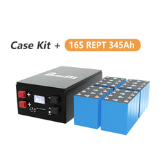 Kit de batterie LiFePO4 51,2 V 280 Ah 300 Ah 314 Ah à monter soi-même, avec BMS JK 200 A et boîtier de batterie empilable Active Balance 2 A.