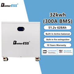 BetterESS 51.2V 600Ah/628Ah  32KWh LiFePO4 Mobile ESS With Active Balancer