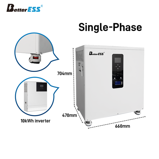 51.2V 600Ah 30kwh Three-phase All in One AC380V  With 12kw Inverter Home Energy Storage System
