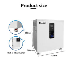 51.2V 400Ah 20kWh All-in-one Mobile ESS Built-in 10kW or 12KW Hybrid off-grid Three Phase Inverter 380V/400V,300A BMS,Equalization Module