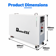 BetterESS 51.2V 400Ah 20KWh LiFePO4 Battery IP65 with Active Balancer for Home Energy Storage