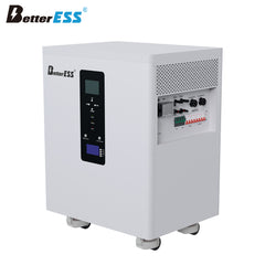 51.2V 400Ah 20kWh All-in-one Mobile ESS Built-in 10kW or 12KW Hybrid off-grid Three Phase Inverter 380V/400V,300A BMS,Equalization Module