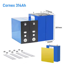 Cornex Grade A 3.2V 314Ah Rechargeable LiFePO4 Battery Cell
