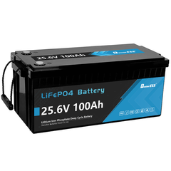 BetterEss 24V 100Ah LiFePO4 Lithium Battery Built-in Samrt BMS with Bluetooth, Self-heating and Active Balancer