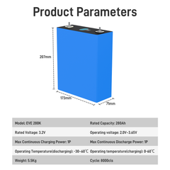 EVE New LF280K 280Ah LiFePO4 Battery Cells - Brand New Grade A with QR Code