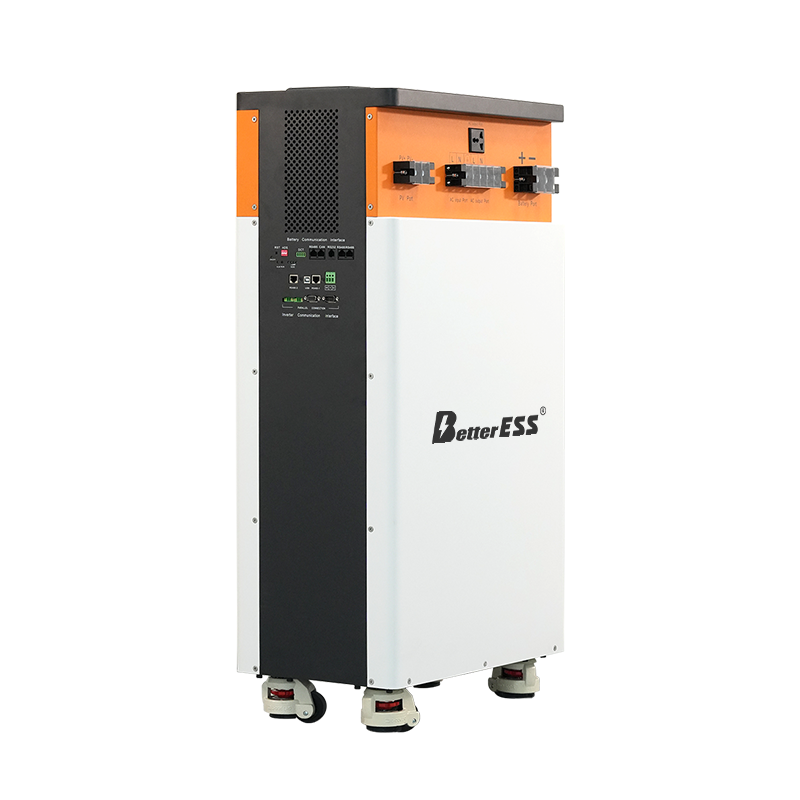 BetterEss 48V 51.2V 280Ah All in One 15kWh LiFePO4 Battery Mobile ESS Built-in 5kw Hybrid Off-grid Inverter, BMS, MPPT, Active Balancer-Backup Power for Home