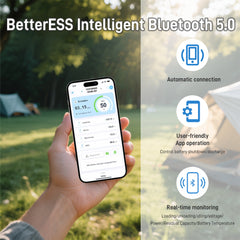 Batterie lithium-ion auto-chauffante Better-ess 12 V 300 Ah LiFePO4 avec Bluetooth et BMS 200 A intégré