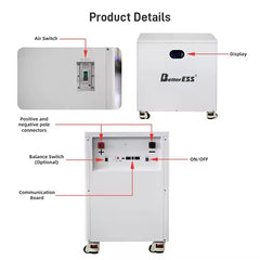 51.2V 600Ah 32KWh LiFePO4 Mobile ESS With Active Balancer