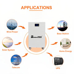 Batterie LiFePO4 mobile améliorée 48 V 51,2 V 300 Ah 15 kWh avec équilibreur actif
