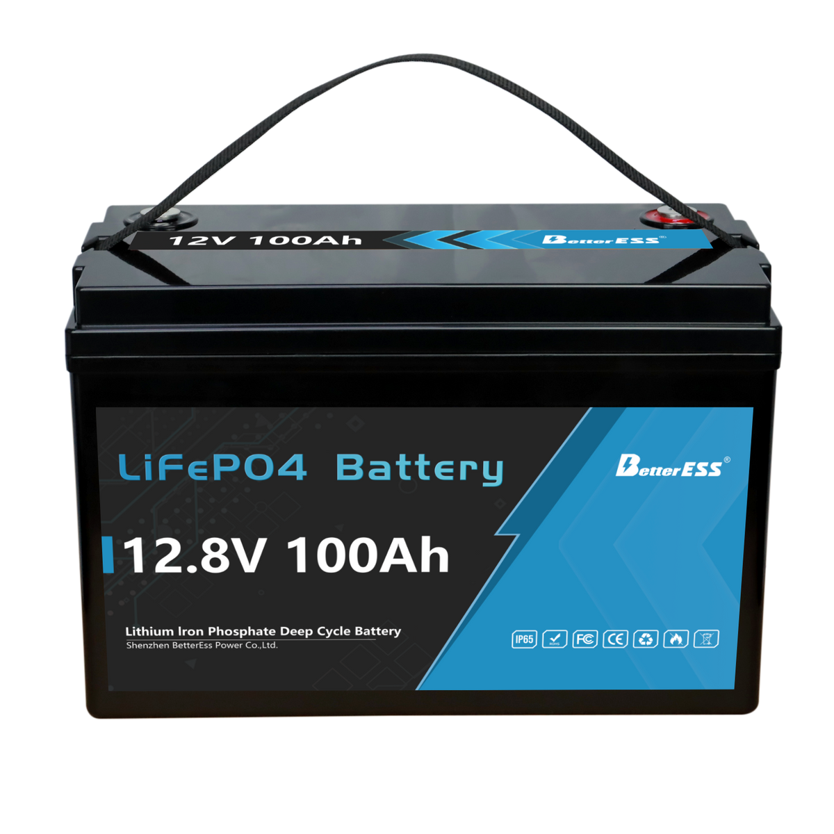 BetterEss Self-Heating 12V 100Ah LiFePO4 Lithium Battery with Bluetooth, Built-in Smart 100A BMS