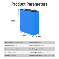 EVE 3.2V 356Ah LF356 LiFePO4 Battery Cells - Brand New Grade A with QR Code